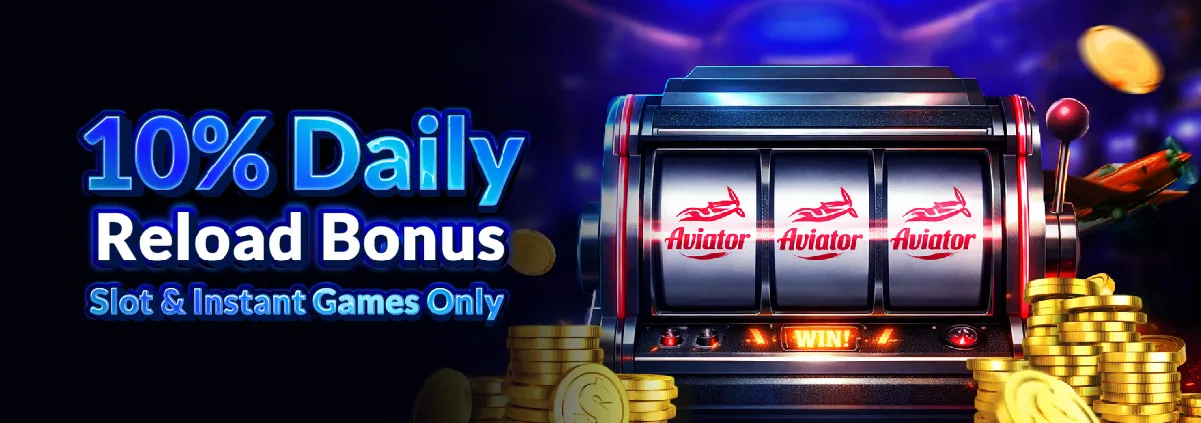 NEP9 10% Daily Reload Bonus for slot and instant games — predictable daily top-up incentive